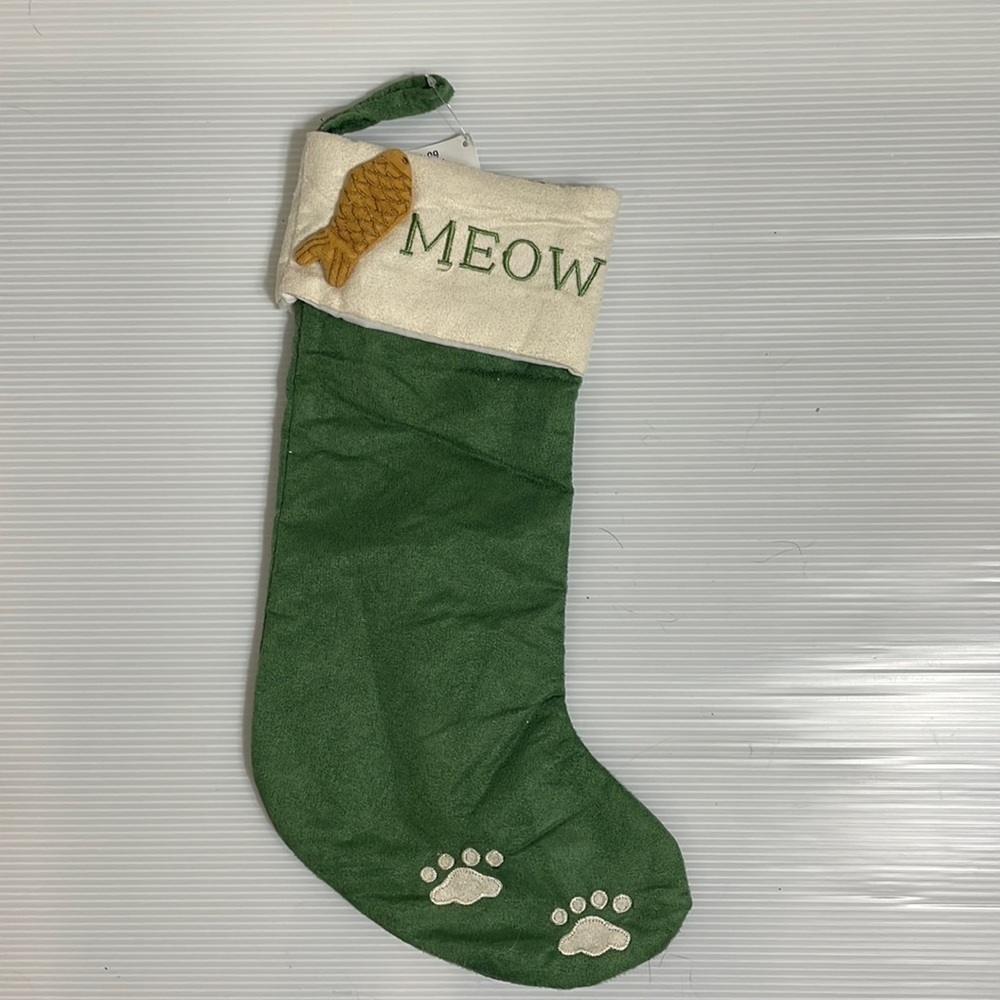 Cat Christmas stocking NWT